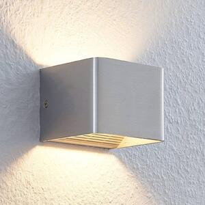Nickel-coloured LED wall lamp Lonisa