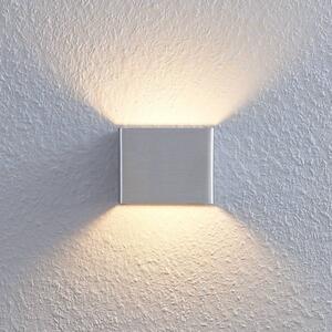 Nickel-coloured LED wall lamp Lonisa
