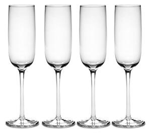 Serax Passe-Partout champagne glass curved 15 cl 4-pack clear clear