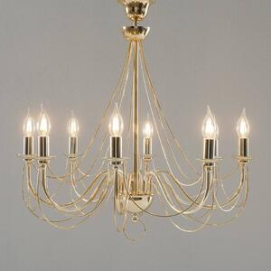 Retro chandelier, 8-bulb, gold, 75 cm suspension
