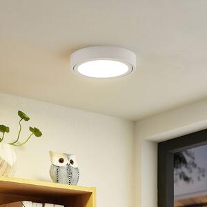 Prios Uvan LED ceiling lamp tiltable round, white
