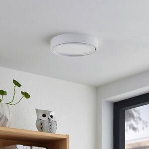 Prios Uvan LED ceiling lamp tiltable round, white