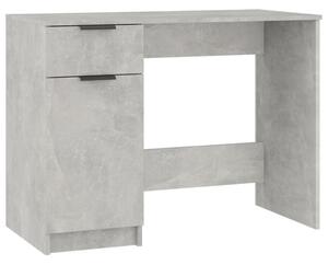 Desk Concrete Grey 100x50x75 cm Engineered Wood