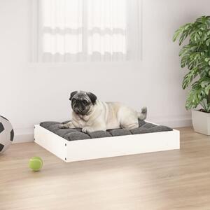 Dog Bed White 61.5x49x9 cm Solid Wood Pine