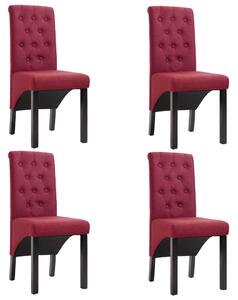 276979 Dining Chairs 4 pcs Wine Red Fabric(2x248993)