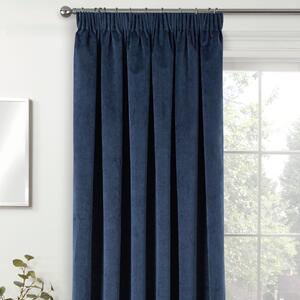 Oxford 66x84 Ready Made Pencil Pleat Thermal Blackout Door Curtain Navy