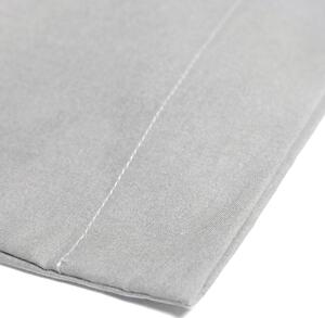 Fusion Snug Plain Dye Brushed Cotton 28cm Deep Bed Linen Fitted Sheet Silver