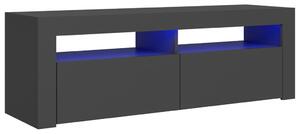 TV Cabinet with LED Lights Grey 120x35x40 cm