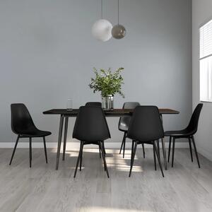 Dining Chairs 6 pcs Black PP