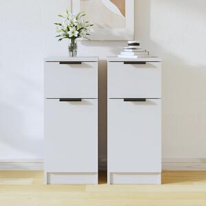 Sideboards 2 pcs White 30x30x70 cm Engineered Wood