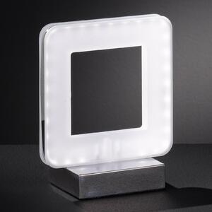 Nic LED table lamp, angular, chrome