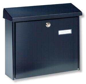 Simple steel letter box AMSTERDAM, black