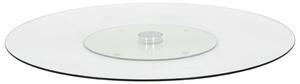 Rotating Serving Plate Transparent 60 cm Tempered Glass