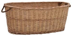 Firewood Basket with Carrying Handles 88x57x34 cm Natural Willow