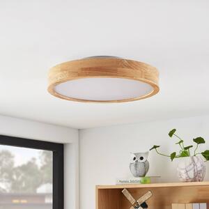 Lindby Milada LED ceiling light, oak wood