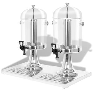 Double Juice Dispenser Stainless Steel 2 x 8 L