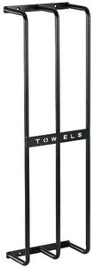 HOMCOM Towel Rail Wall Mounted, Metal Towel Rack Holds Up to 6 Large Size (160 x 100cm) Rolled Towels, 3 Bar Towel Storage for Bathroom, 21 x 12 x 74cm, Black