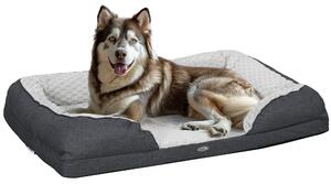 PawHut Calming Dog Bed Pet Mattress w/ Removable Cover, Anti-Slip Bottom, for Large Dogs, 120L x 80W x 22Hcm - Charcoal Grey