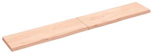 Wall Shelf 200x30x(2-4) cm Untreated Solid Wood Oak