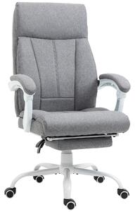 Vinsetto Executive Office Chair, High-Back Desk Chair with Retractable Footrest, Armrests & Adjustable Height, Grey Aosom UK