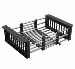 Telescopic sink dish drying rack REA P14487 Black