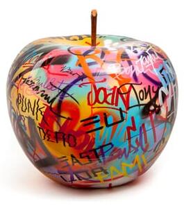 Apple Graffiti, Fruit Sculpture, 39cm x 32cm - Andrew Martin