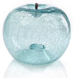 Aquamarine Crackled, Apple Sculpture, 12cm x 10cm, Aquamarine - Andrew Martin