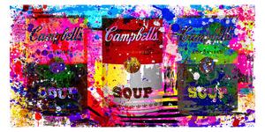 Colourful Campbells 180X75 - Artwork, 180cm x 75cm - Andrew Martin