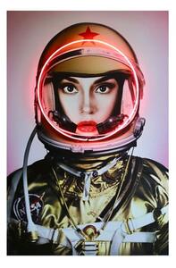 Neon - Space Girl In Gold Only 80X120, Neon Artwork, 80cm x 120cm - Andrew Martin