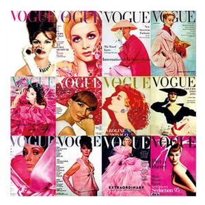 Vogue Covers Vol.1, Plexiglass Artwork, 100cm x 100cm, Pink/White - Andrew Martin