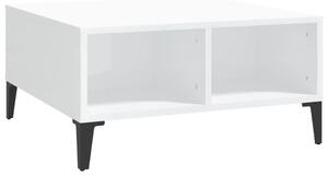 Coffee Table High Gloss White 60x60x30 cm Engineered Wood