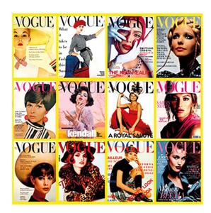 Vogue Covers Vol. 2, Plexiglass Artwork, 100cm x 100cm, Multicoloured/Yellow - Andrew Martin