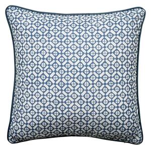 Audley Navy Outdoor, Hollowfibre, Cushion, 55cm x 55cm - Andrew Martin Sophie Paterson Geometric