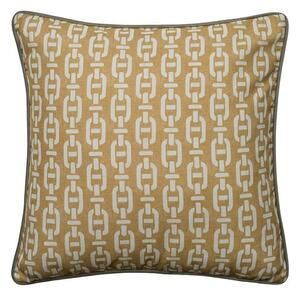 Burlington Ochre Outdoor, Hollowfibre, Outdoor Cushion, 55cm x 55cm - Andrew Martin Sophie Paterson Geometric