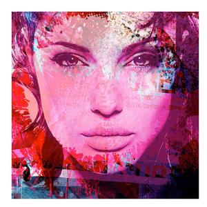 Angelina Jolie, 100cm x 100cm, Pink/Red - Andrew Martin