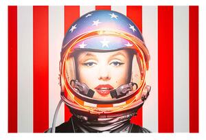 Marilyn Astronaut, Neon Artwork, 120cm x 80cm, Red - Andrew Martin