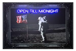 Open Till Midnight, Neon Artwork, 120cm x 80cm, Blue - Andrew Martin