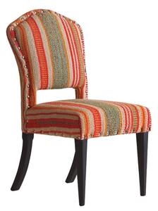 Bacall Jnr Dining Chair Andean, Dining Chair, Green/Multicoloured/Orange - Andrew Martin Wool