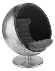 Pod Chair Spitfire, Chair, Silver/Grey/Metallic - Andrew Martin Velvet