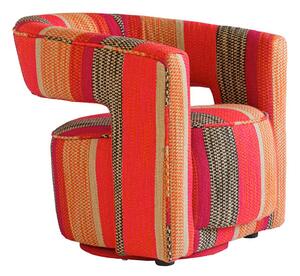 Madison Swivel Chair Llama Orange, Swivel Chair, Llama Orange - Andrew Martin Linen