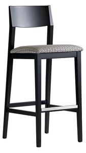 Sumi Bar Stool, Bar Stool, Black/Grey/Patterned - Andrew Martin Linen