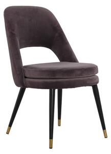 Dash Dining Chair, Dining Chair, Brown/Purple/Grey - Andrew Martin Velvet