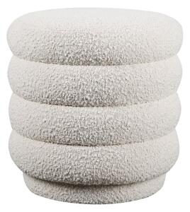 Dura Ottoman, Ottoman, White/Light Neutral - Andrew Martin Boucle & Other Fabric