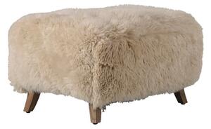 Cabana Footstool, Footstool, Light Neutral Timothy Oulton Cowhide & Sheepskin