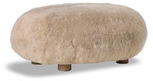 Sivan Footstool Yeti, Footstool, Yeti Beige Timothy Oulton Cowhide & Sheepskin