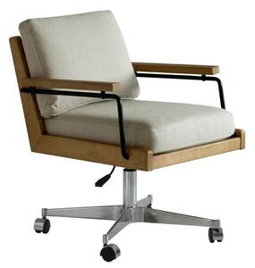 Malik Desk Chair, Desk Chair, Light Neutral - Andrew Martin Other Fabric