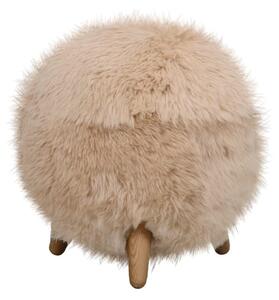 Pastekh Footstool Yeti, Stool, Yeti Beige - Andrew Martin Timothy Oulton Cowhide & Sheepskin