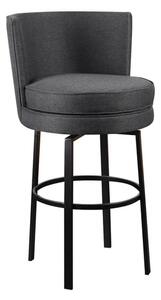 Povis Bar Stool, Bar Stool, Black/Grey - Andrew Martin Other Fabric