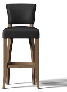 Mimi Bar Stool Black Leather, Bar Stool, Destroyed Black - Andrew Martin Timothy Oulton Leather