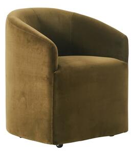 Alto Dining Chair Velvet Olive, Dining/ Arm Chair - Andrew Martin